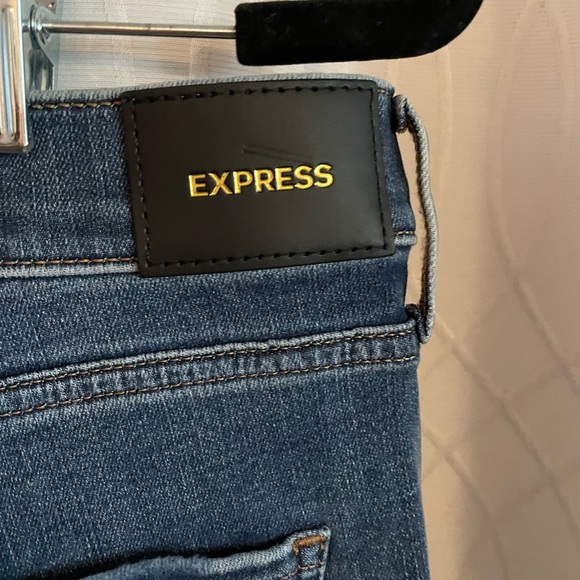 Express skinny mid rise 4 way hyper stretch jeans SZ 14R - Picture 7 of 11
